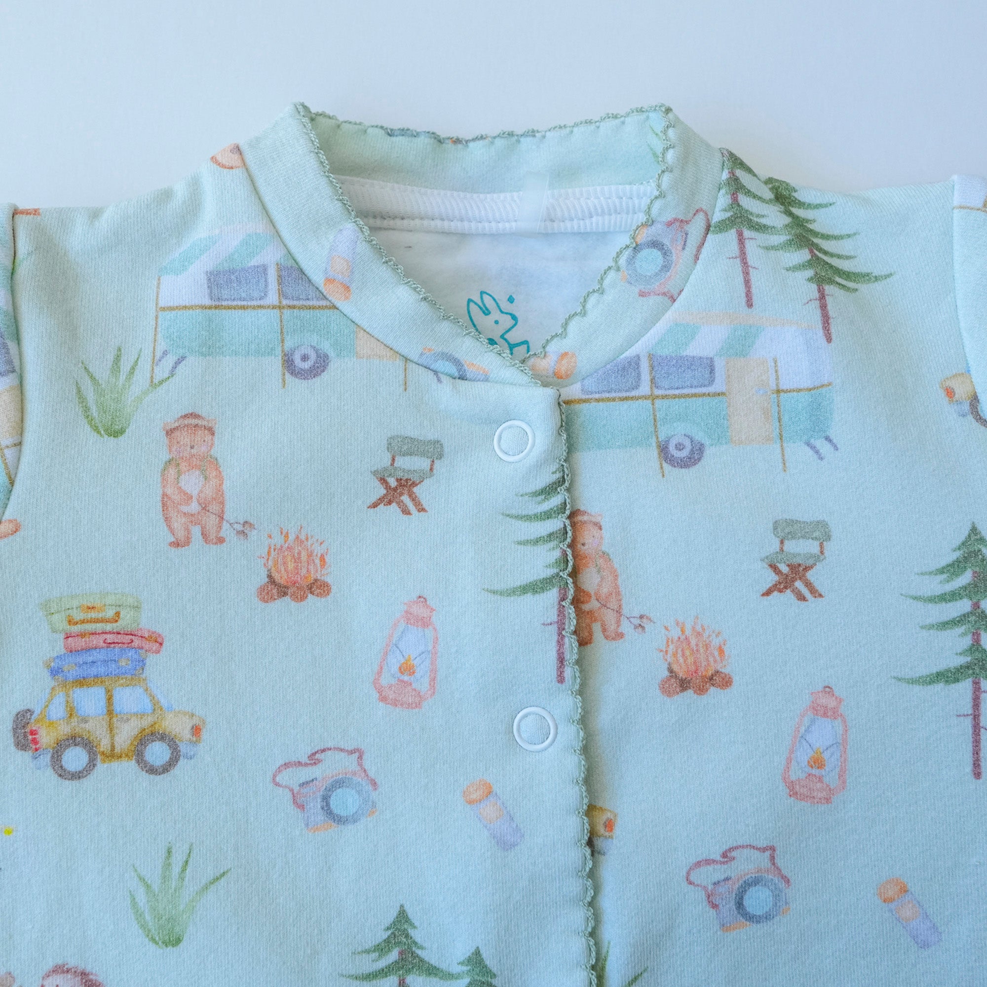 Pijama enterito broche franela Camping