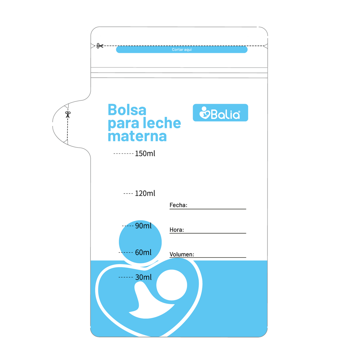 Bolsa para leche materna 25un