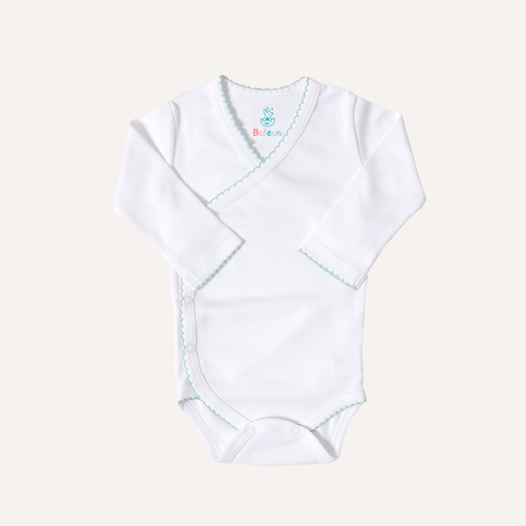 Body kimono blanco-menta