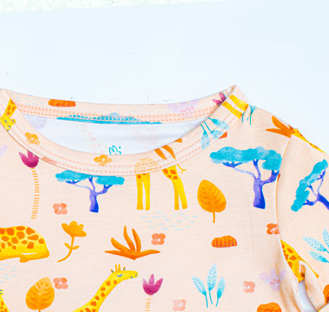 Pijama dos piezas jirafa