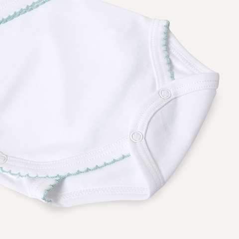 Body kimono blanco-menta