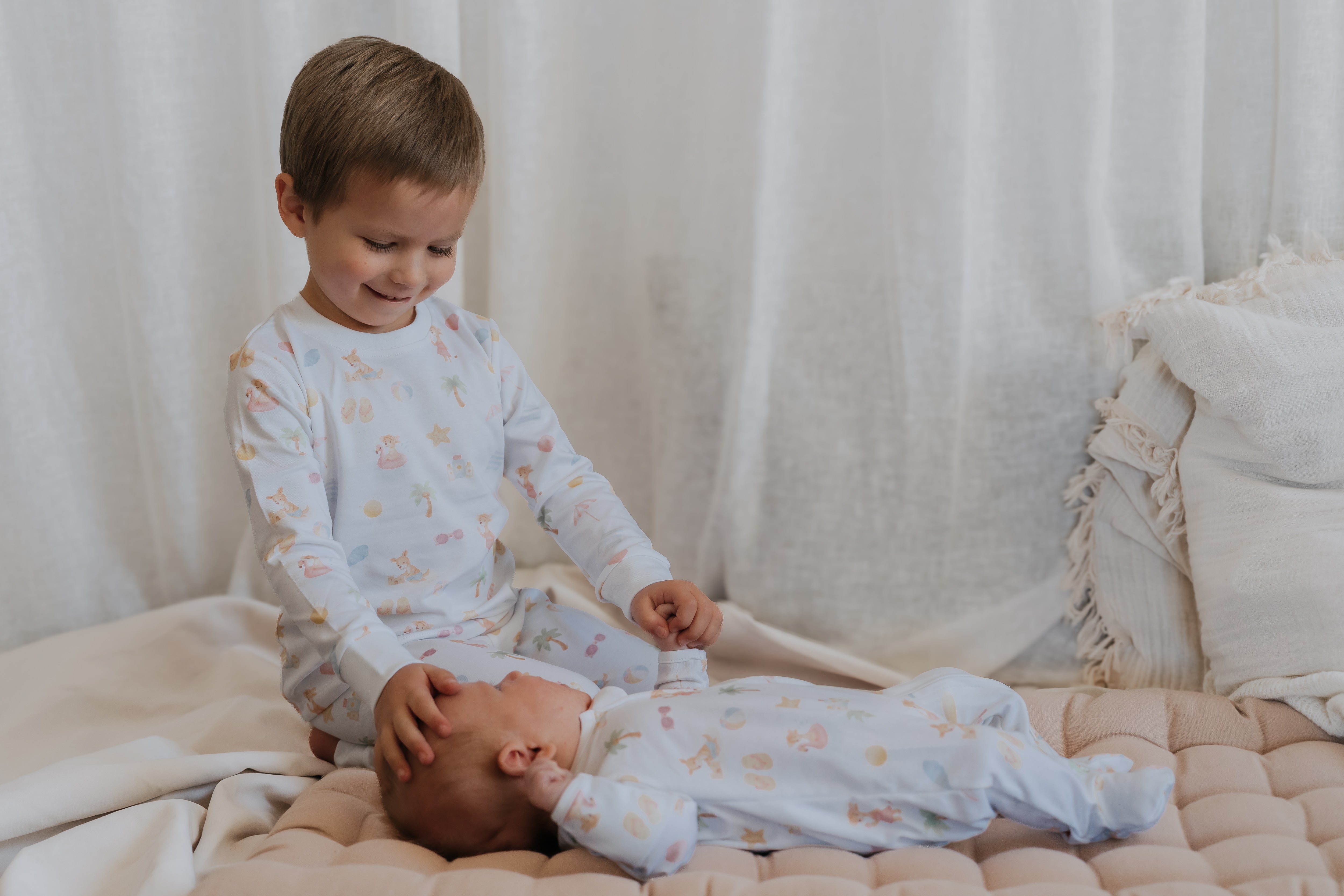 Pijama Infantil Largo Algodón Pima Playa | 2 a 8 años