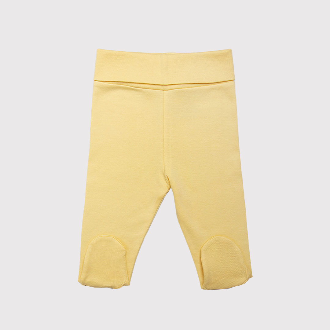 Pantalón pretina ancha mostaza