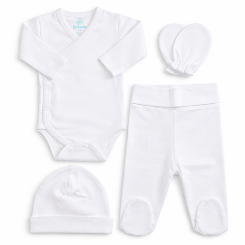 Ajuar blanco Algodón PIMA (4 piezas)