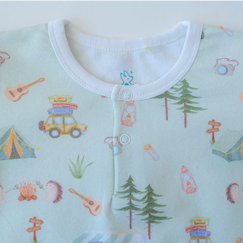 Pijama dos piezas franela Camping