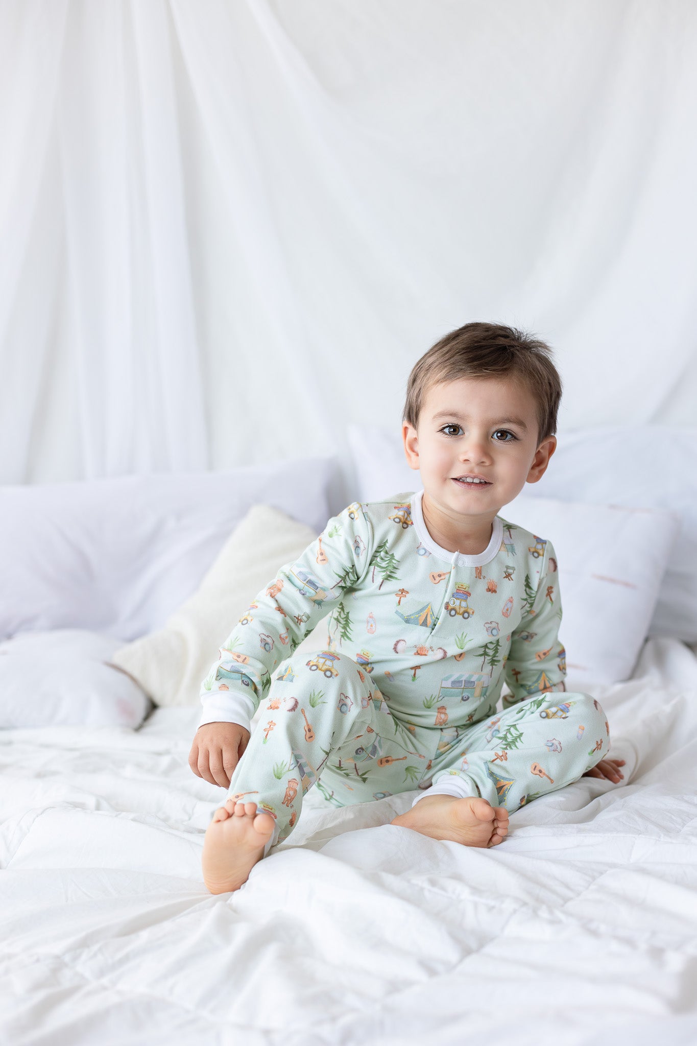 Pijama dos piezas franela Camping