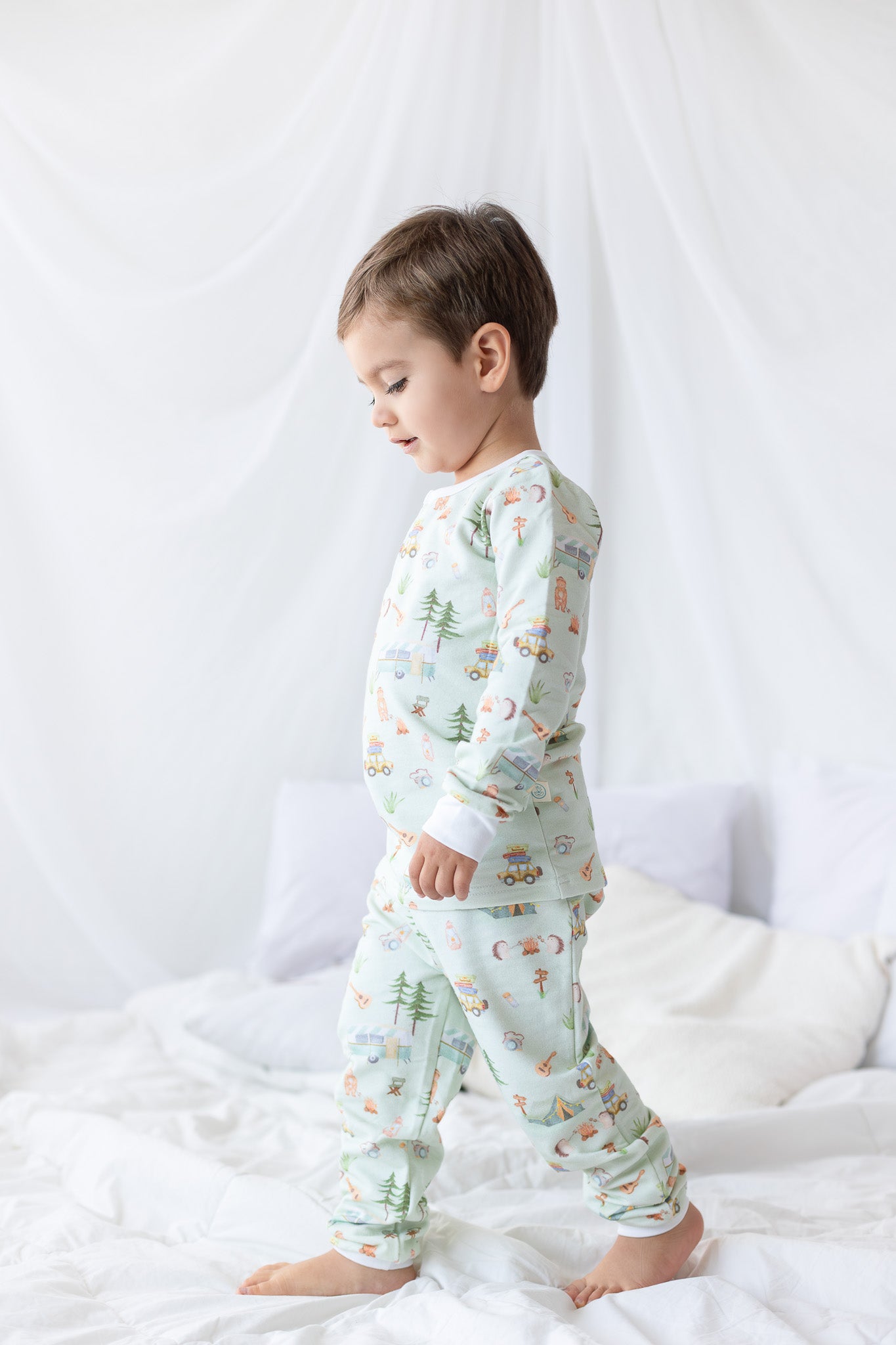 Pijama dos piezas franela Camping