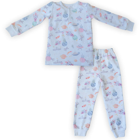 Pijama dos piezas franela Espacio