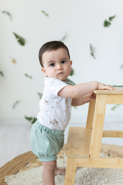 Look bombacha + body menta