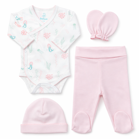 Ajuar sirena algodón PIMA (4 piezas)