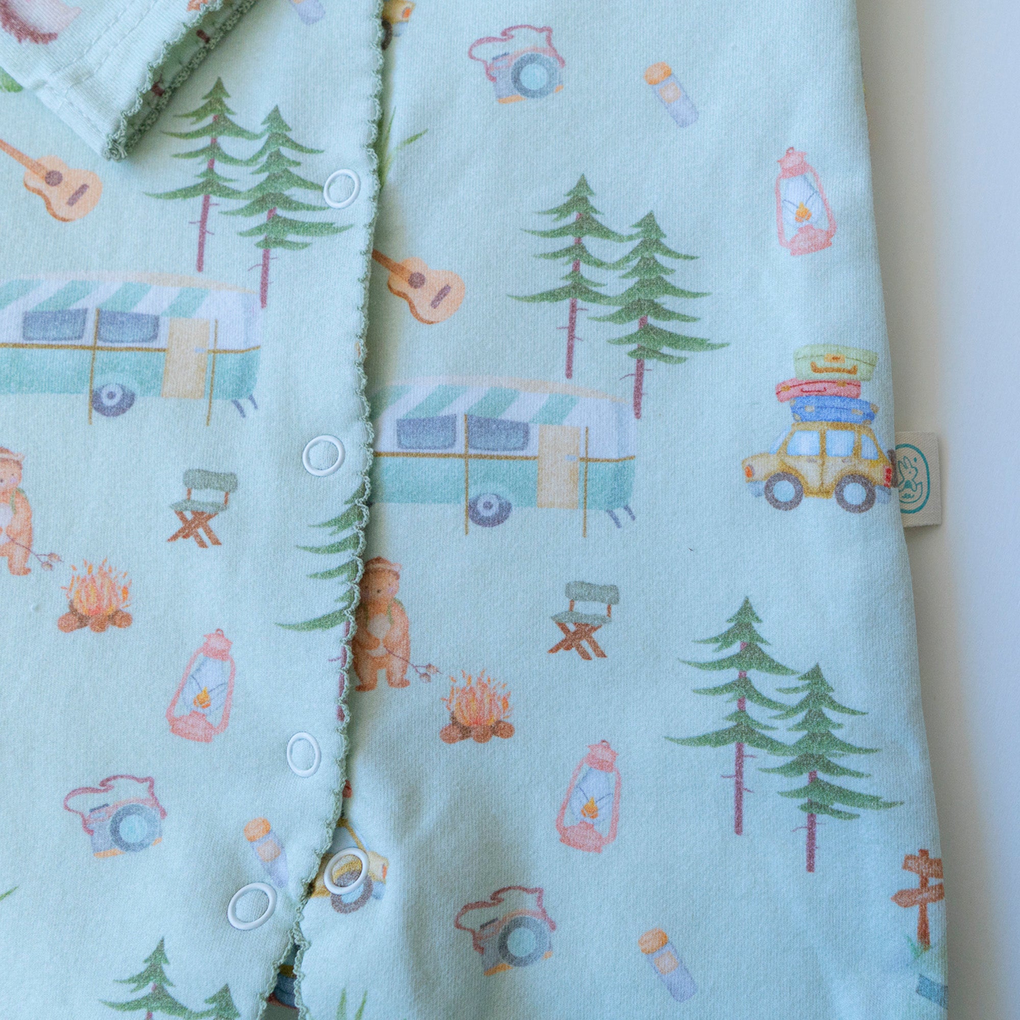 Pijama enterito broche franela Camping