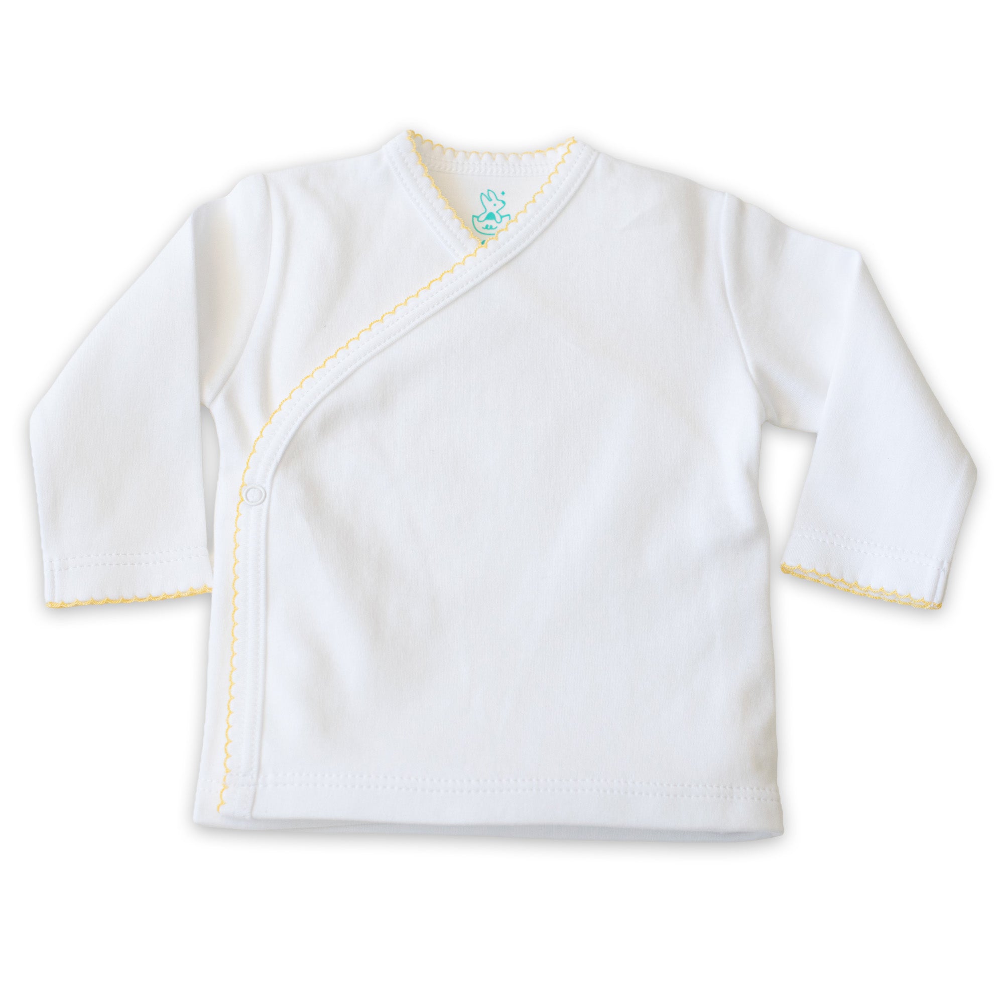 Camiseta blanco picueta amarillo
