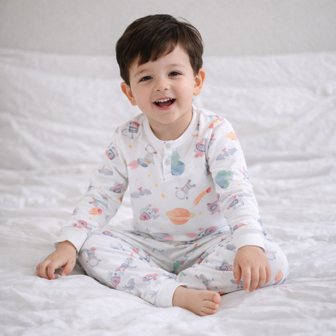 Pijama dos piezas franela Espacio