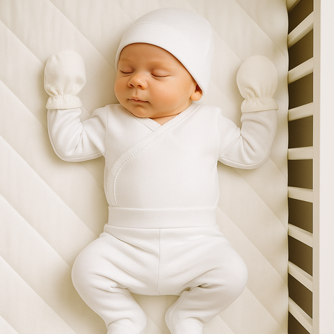 Ajuar blanco 5 piezas algodón PIMA (Pack Clinica)