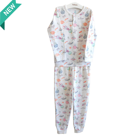 Pijama dos piezas franela Espacio