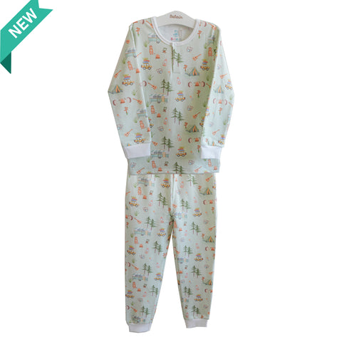 Pijama dos piezas franela Camping