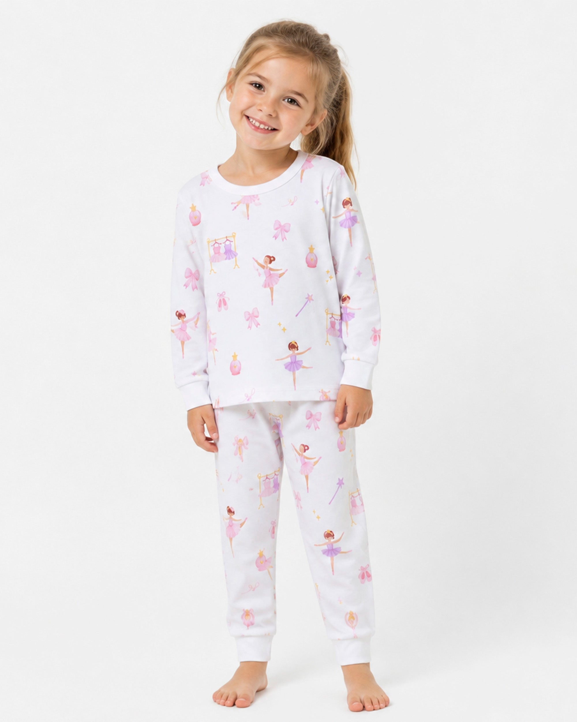 Pijama Infantil Largo Algodón Pima Bailarinas | 2 a 8 años