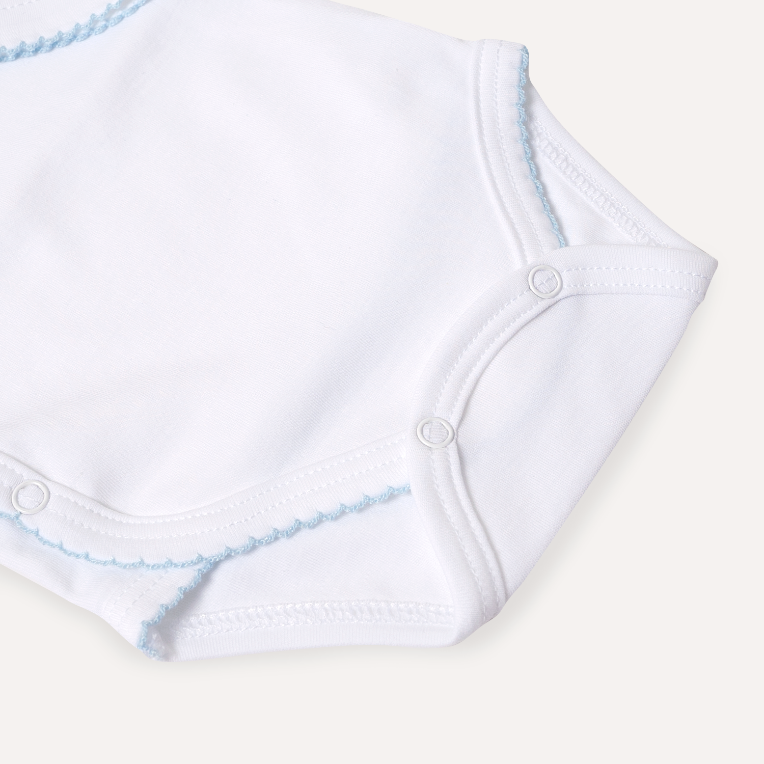 Body kimono blanco picueta celeste