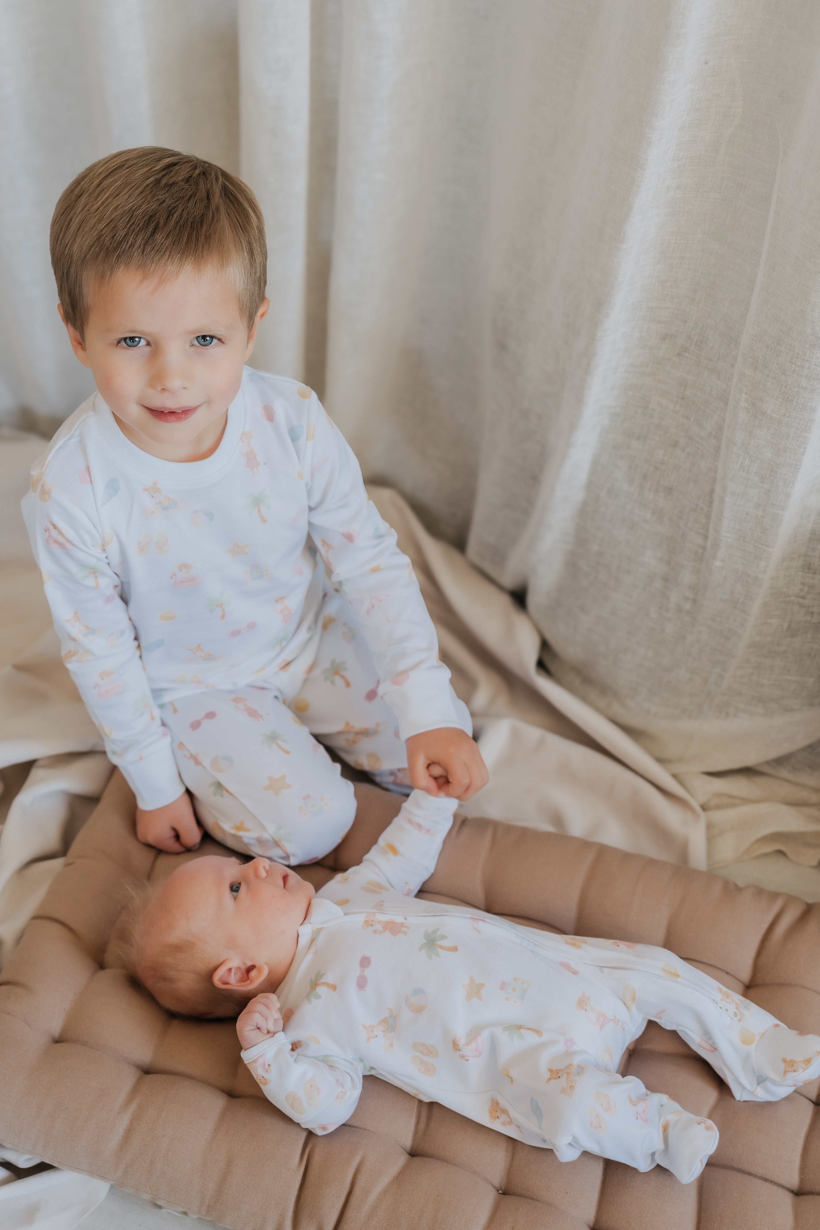 Pijama Infantil Largo Algodón Pima Playa | 2 a 8 años