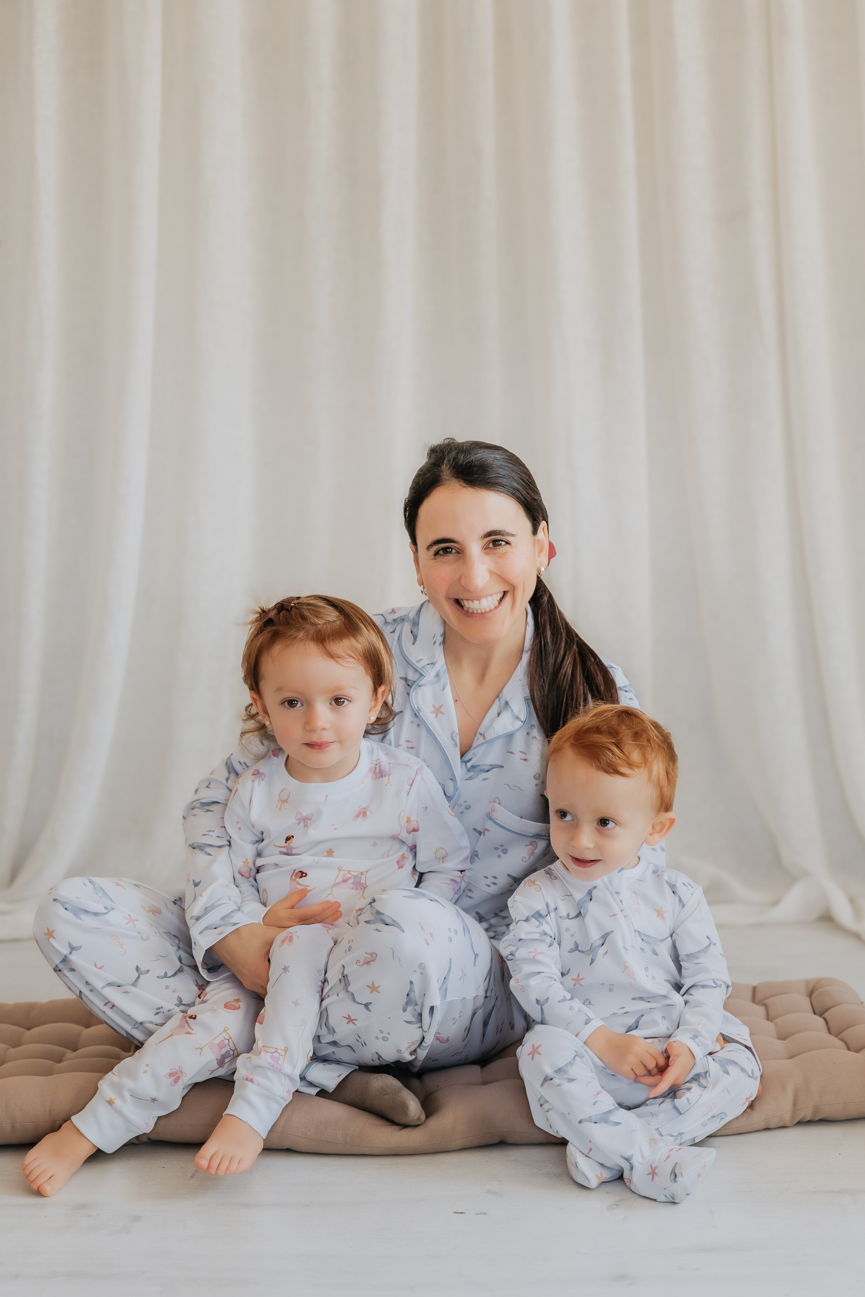 Pijama Largo Mujer Algodón Pima – Ballenas