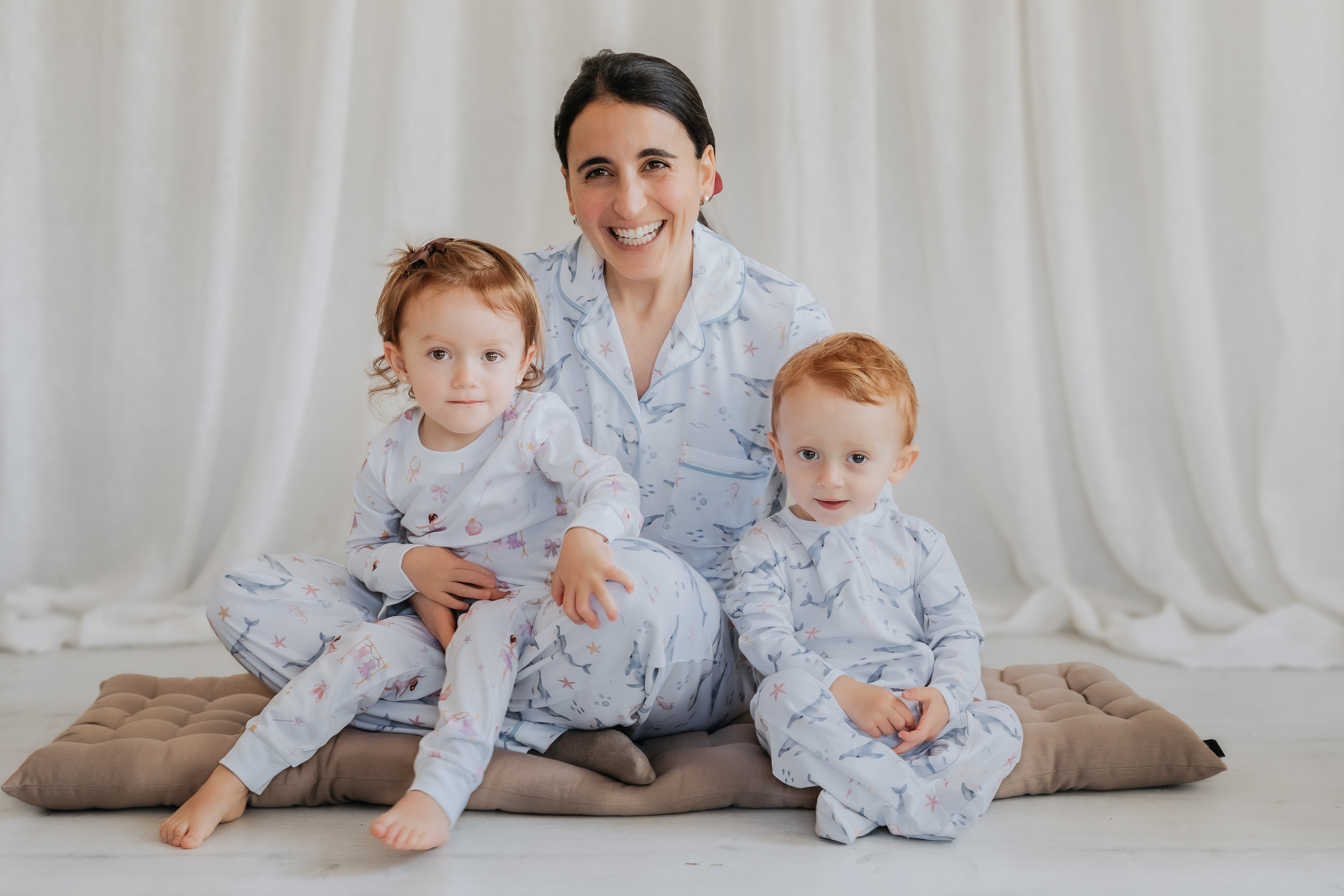 Pijama Largo Mujer Algodón Pima – Ballenas