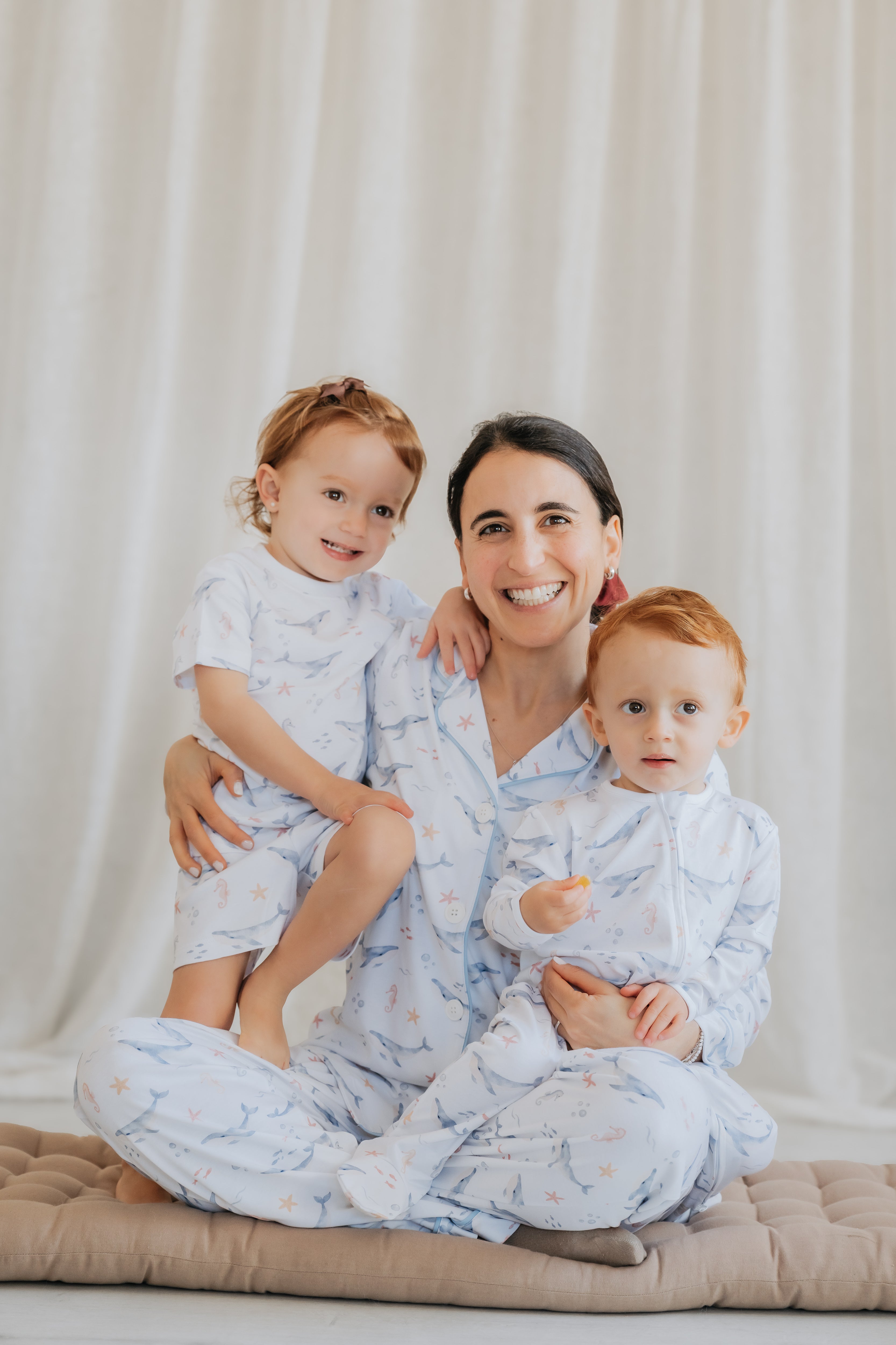 Pijama Largo Mujer Algodón Pima – Ballenas