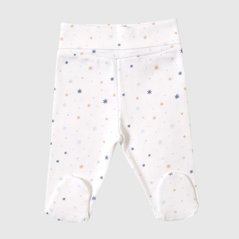 Pantalón pretina ancha estrella celeste