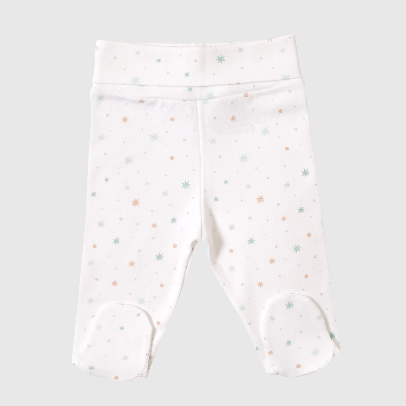 Pantalón pretina ancha estrella menta