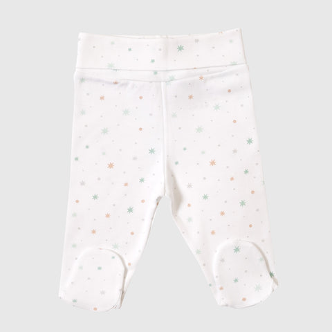 Pantalón pretina ancha estrella menta