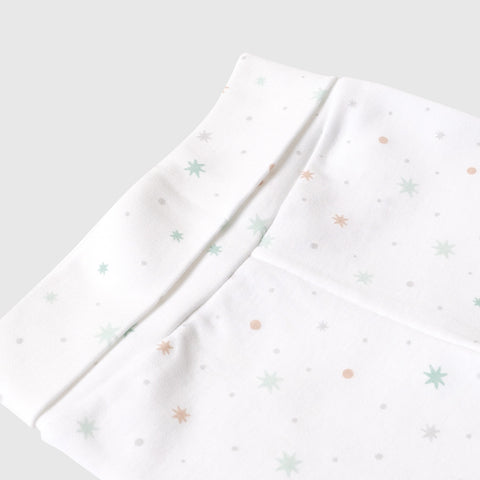 Pantalón pretina ancha estrella menta