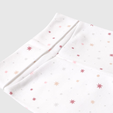 Pantalón pretina ancha estrella rosa